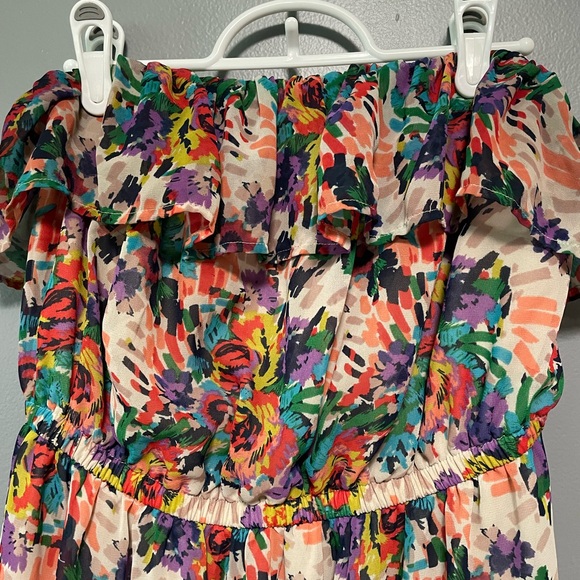 Forever 21 Women’s Plus Floral Strapless High-Low Dress Size 1XL - Picture 3 of 7